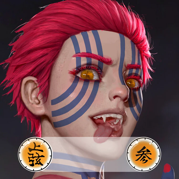 Cosplay Akaza Yellow Colored Contact Lenses - Roseibase