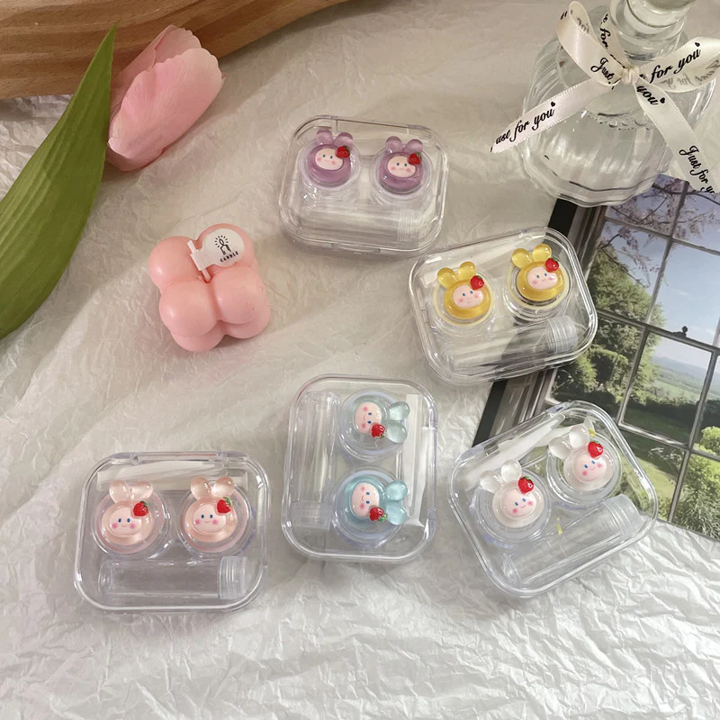 Mini Rabbit Colored Contact Lens Case - Roseibase