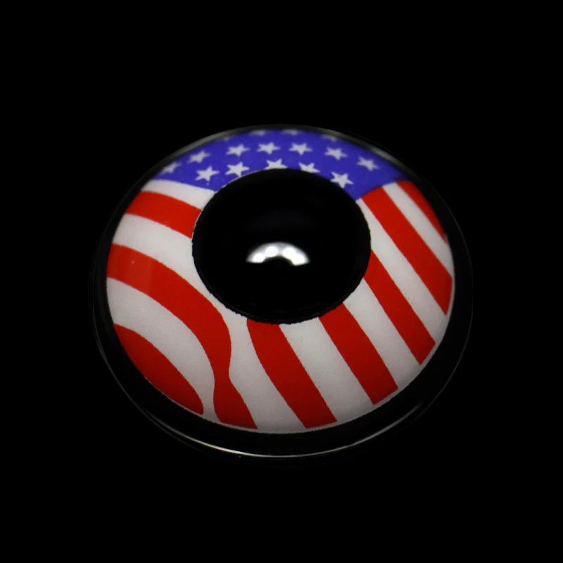 Cosplay America Flag Red Colored Contact Lenses - Roseibase