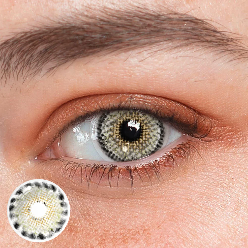 Cyrene Amber Gray Colored Contact Lenses - Roseibase