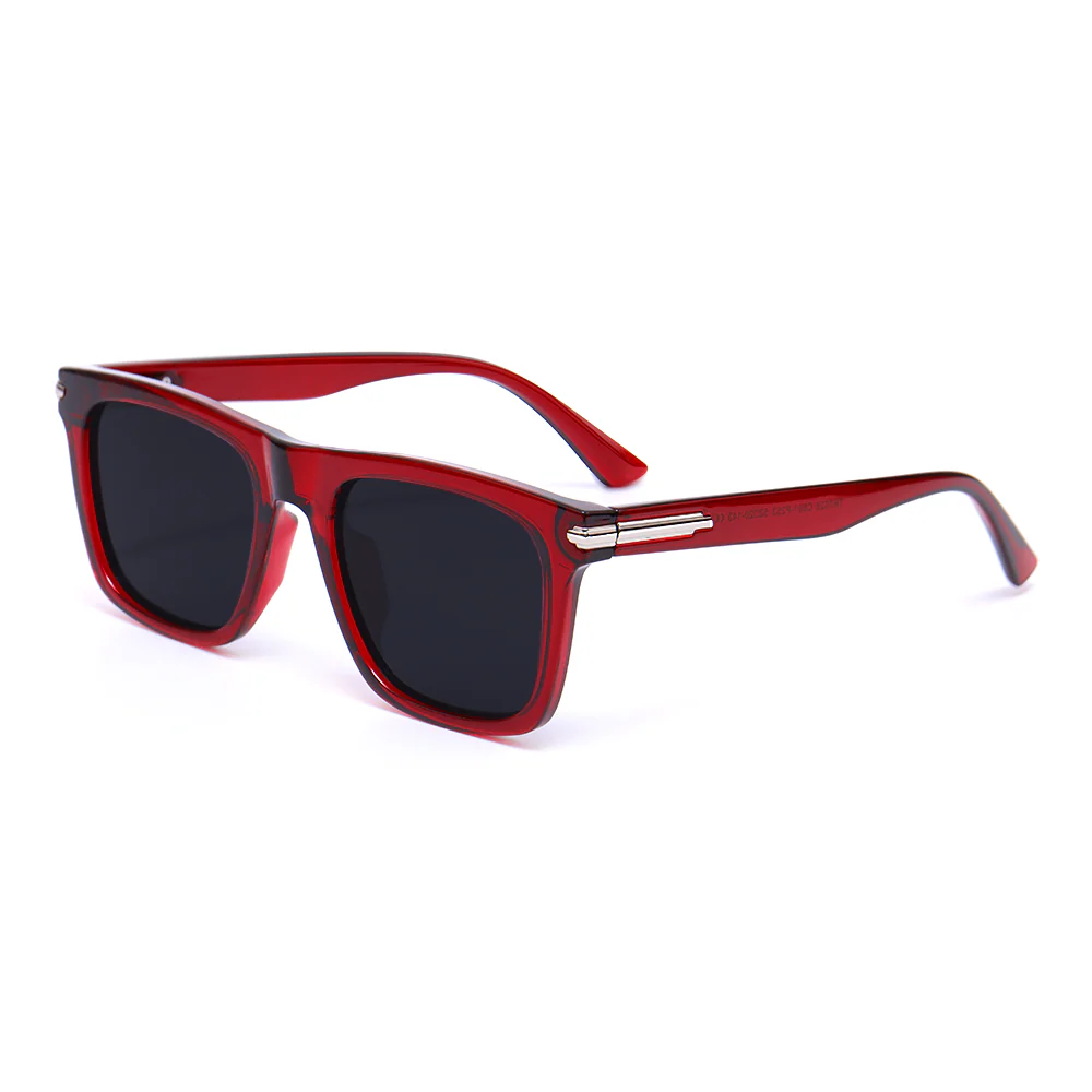 Amara Retro Square Red Sunglasses - Roseibase