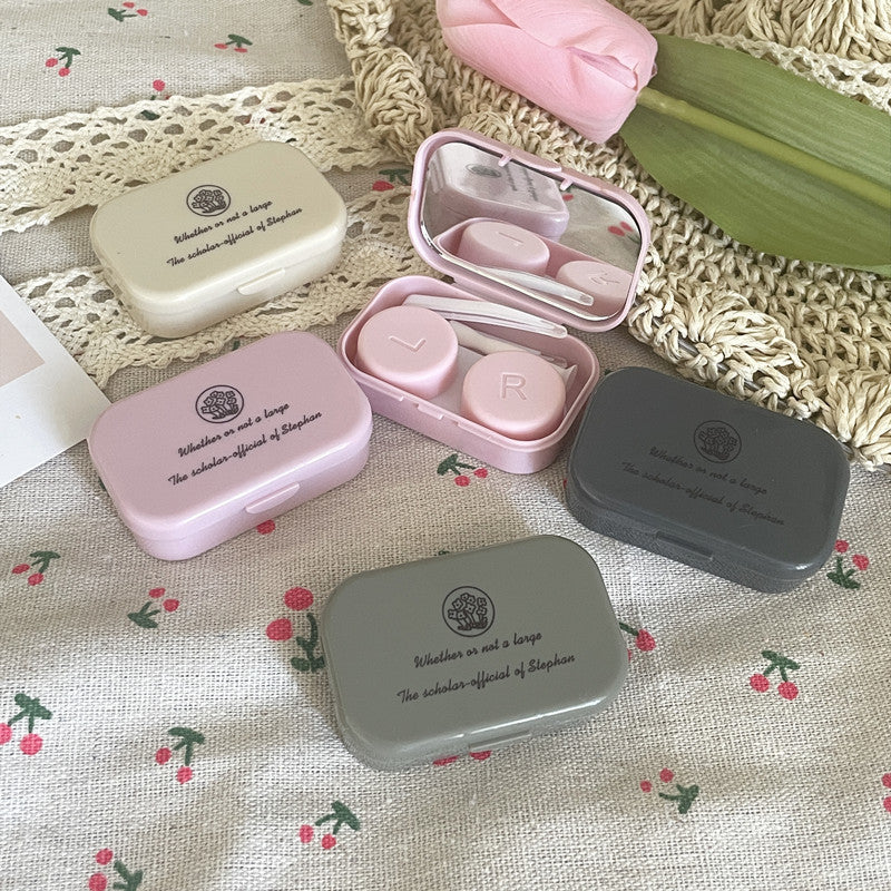 French Lazy Style Colored Contact Lens Case - Roseibase
