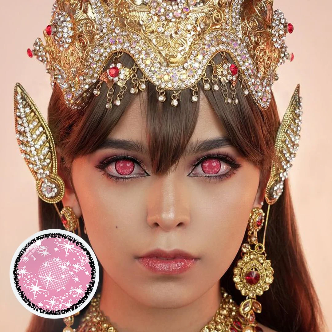 Cosplay Coral Pink Colored Contact Lenses - Roseibase