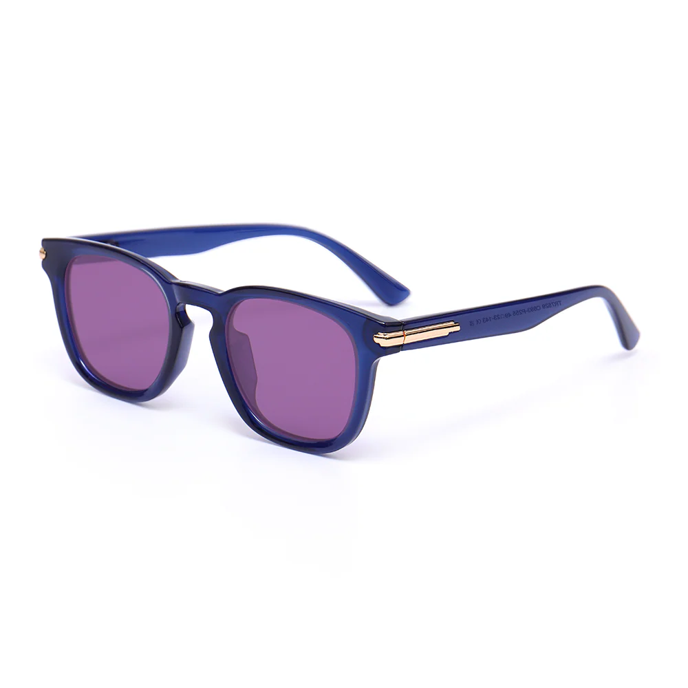 Alana Retro Round Blue Sunglasses - Roseibase