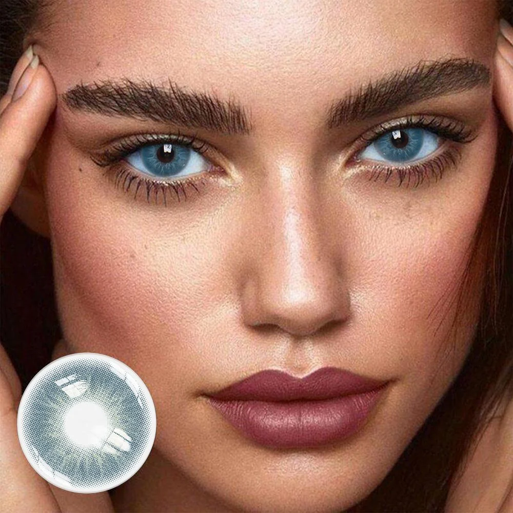 Love Story Oxytocin Blue Prescription Colored Contact Lenses - Roseibase