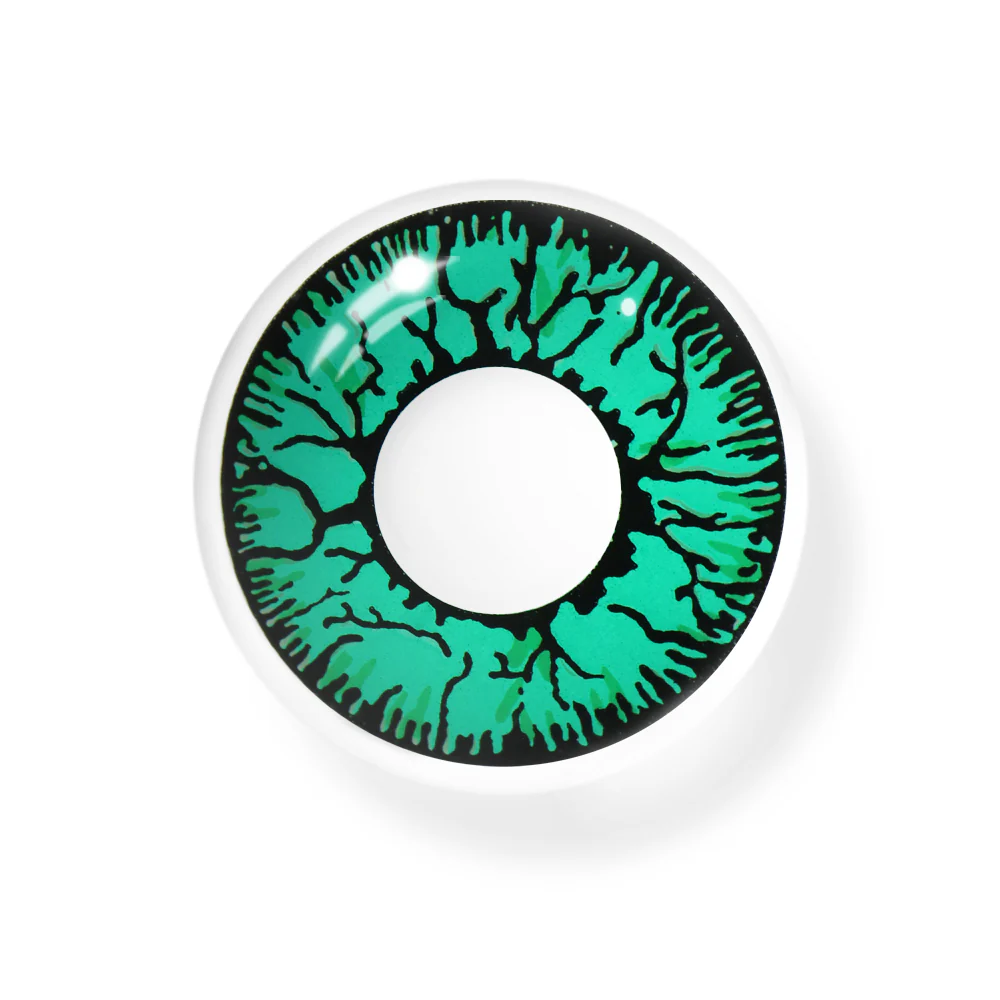 Cosplay Crack Green Colored Contact Lenses - Roseibase