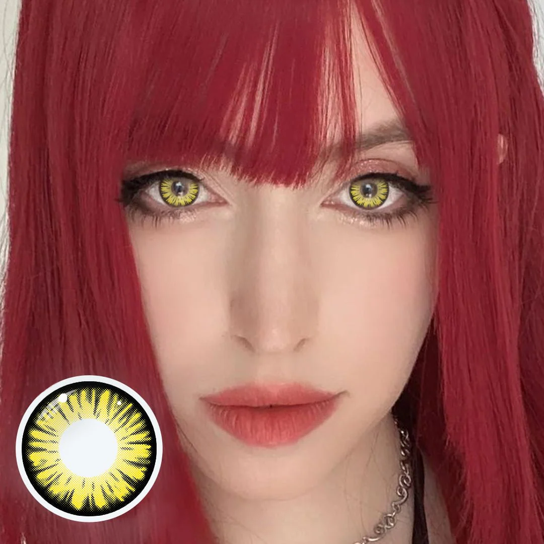 Halloween Miracle Yellow Prescription Colored Contact Lenses - Roseibase
