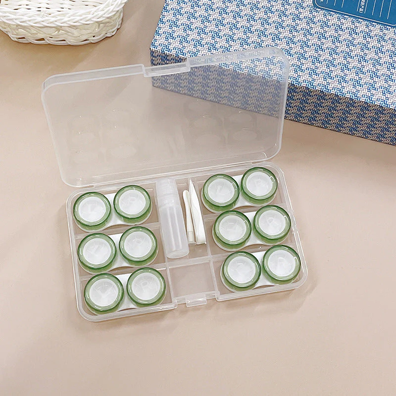 6 Pairs Colored Contact Lens Case - Roseibase