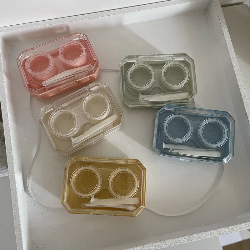 Mini Colored Contact Lens Case - Roseibase