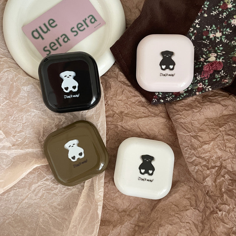 Milk Tea Bear Colored Contact Lens Case - Roseibase