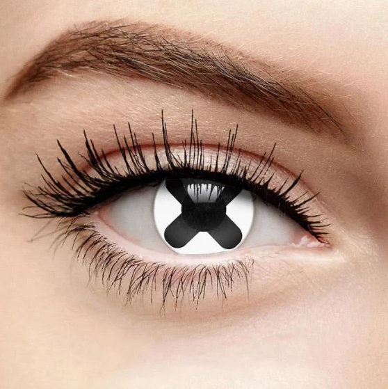 Cosplay Black Cross Colored Contact Lenses - Roseibase