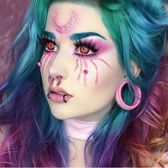 Cosplay RED WIZARDS Colored Contact Lenses - Roseibase