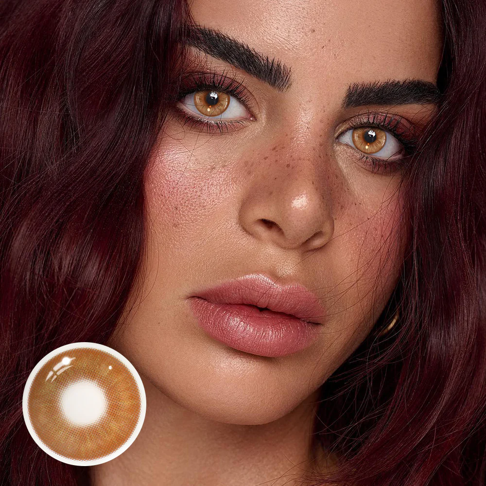 Amaretto Brown Colored Contact Lenses - Roseibase