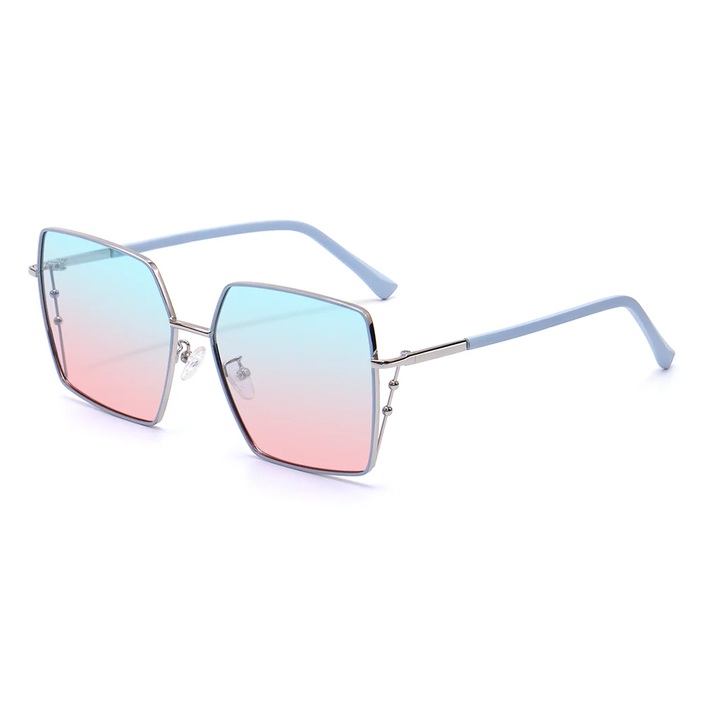 Beatrice Oversized Pink Blue Sunglasses - Roseibase