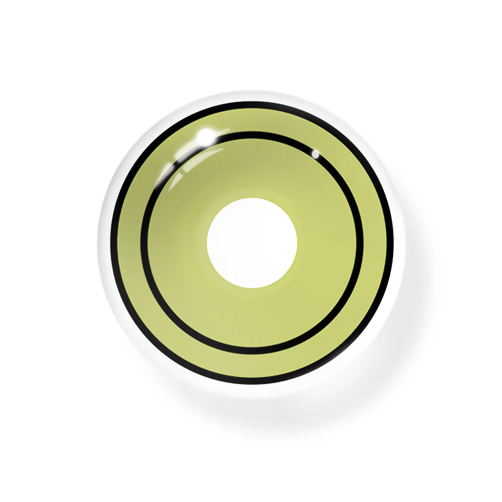 Cosplay Circle Line Black Green Colored Contact Lenses - Roseibase