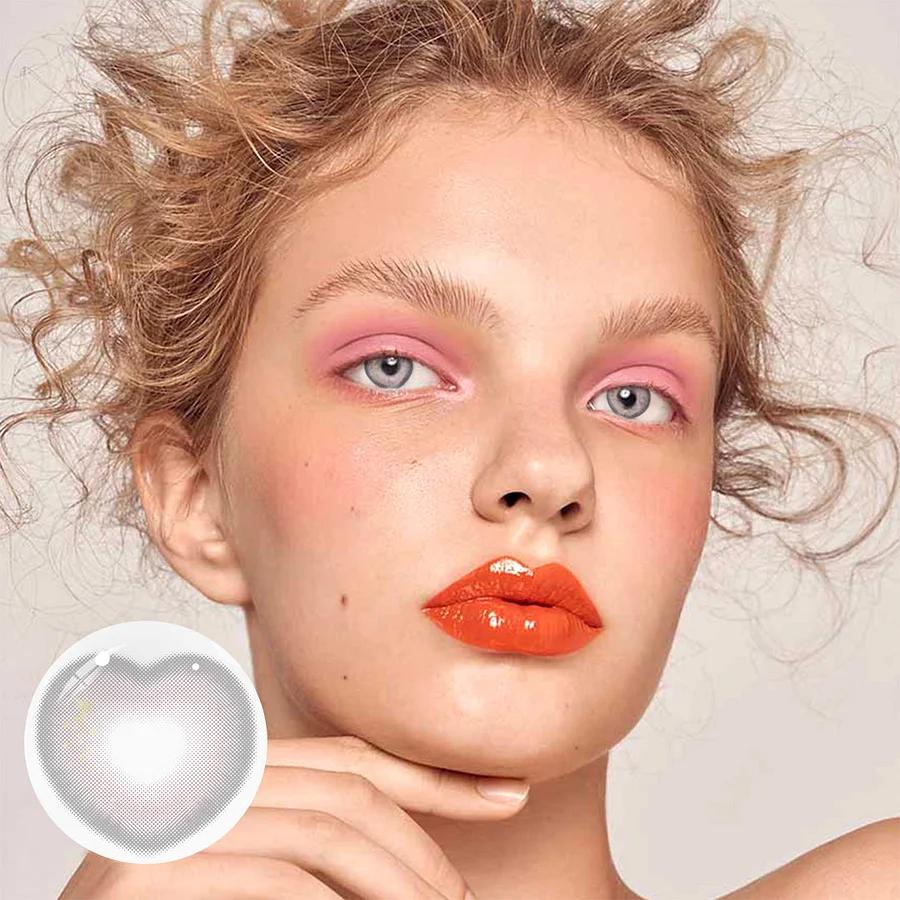Cosplay Heart Shake Gray Colored Contact Lenses - Roseibase
