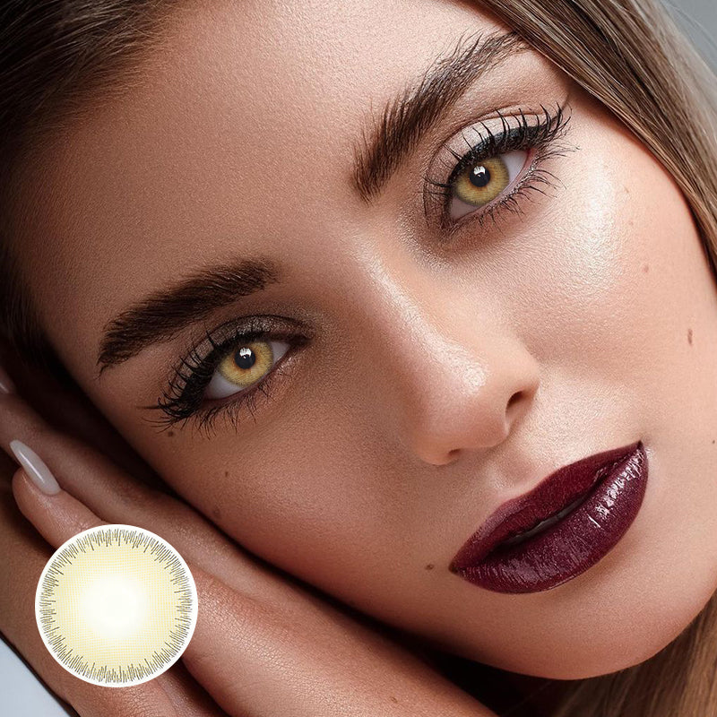 Irene Ivory Brown Colored Contact Lenses - Roseibase