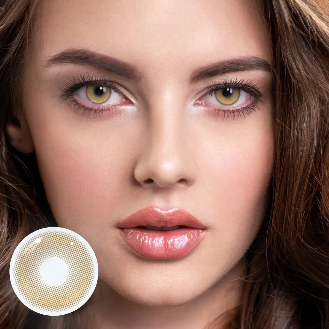 Cosplay Pudding Brown Colored Contact Lenses - Roseibase