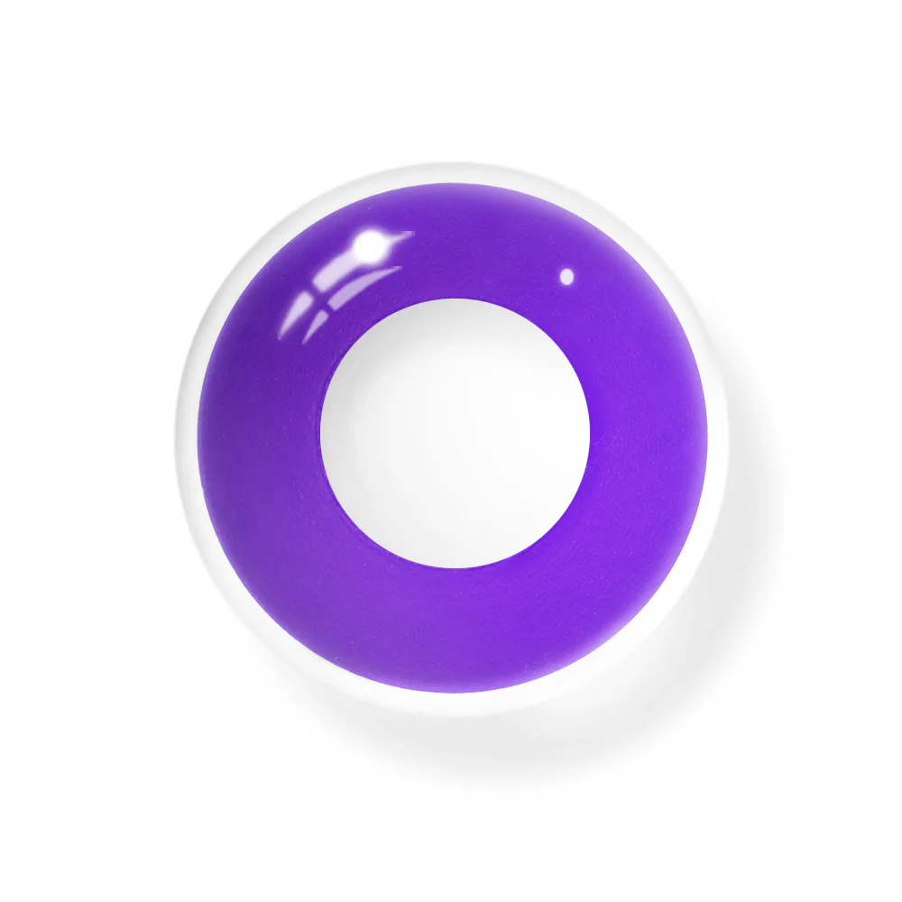 Cosplay Purple Block Colored Contact Lenses - Roseibase