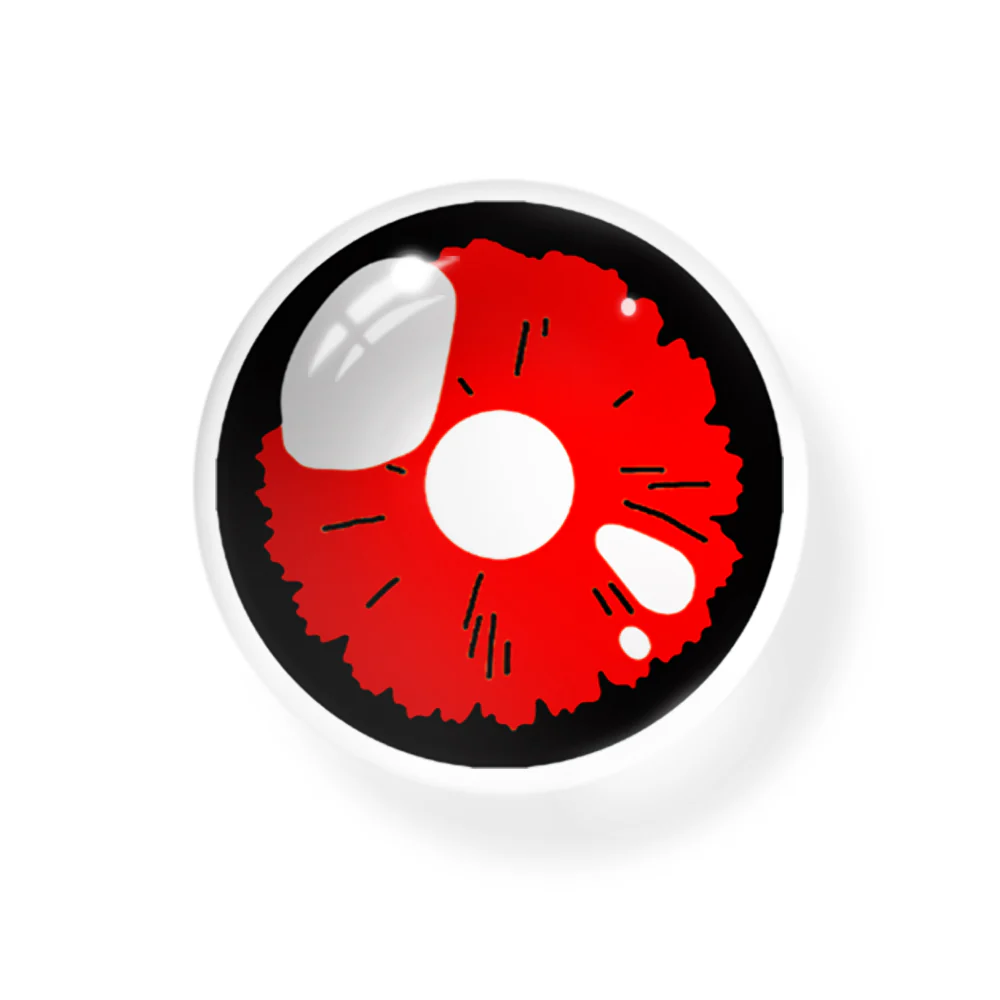 Cosplay Black Lobelia Red Colored Contact Lenses - Roseibase