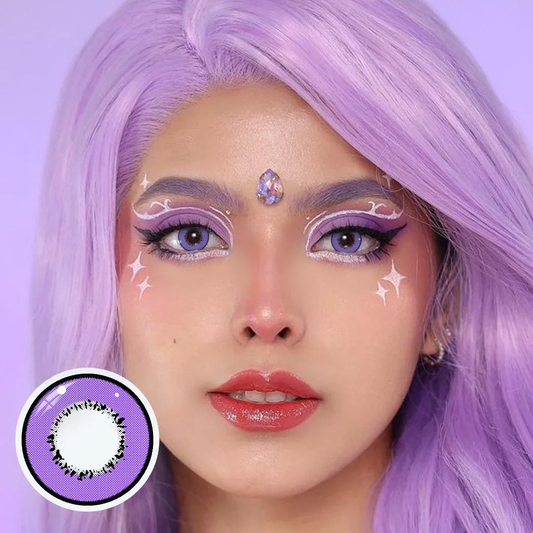 Cosplay Element Purple Prescription Colored Contact Lenses - Roseibase