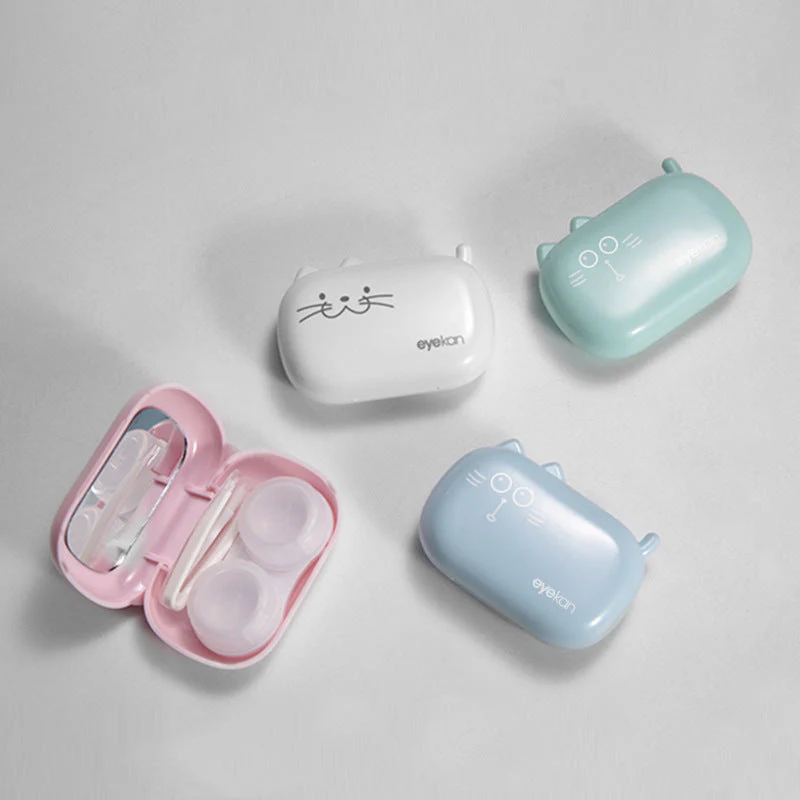 KD Cat Colored Contact Lens Case - Roseibase