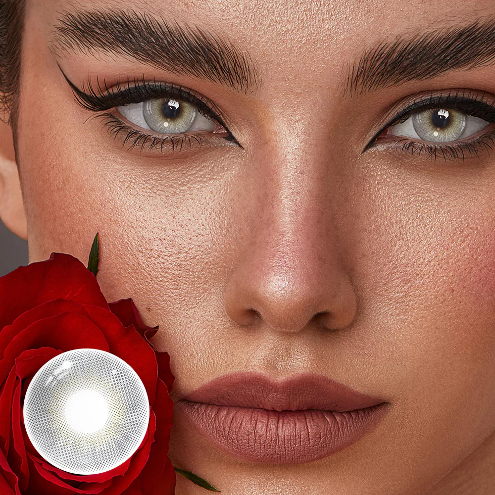 Alabaster Gray Colored Contact Lenses - Roseibase