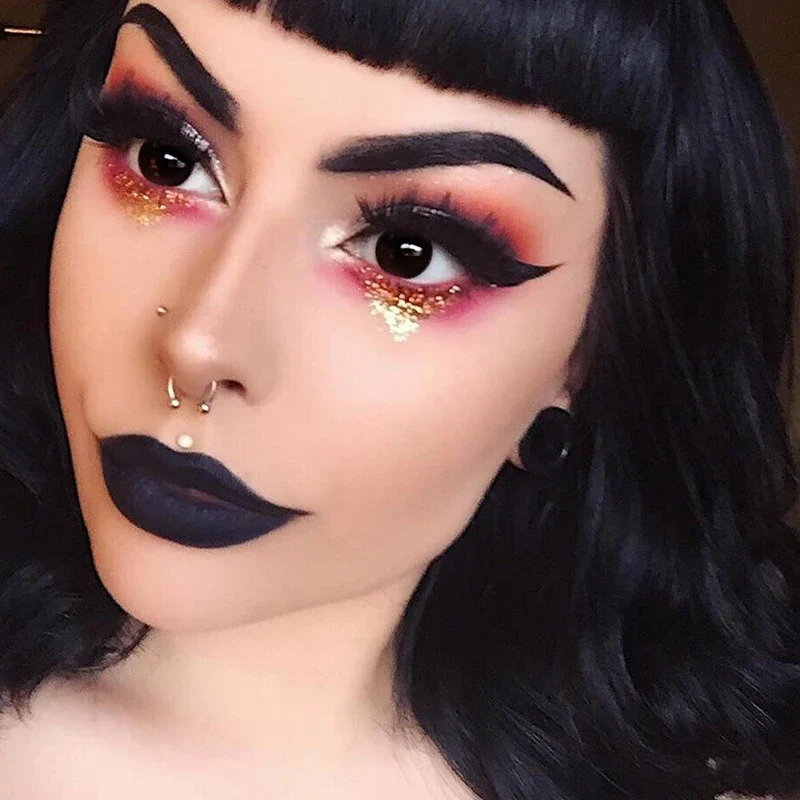 Halloween Blackout Colored Contact Lenses - Roseibase