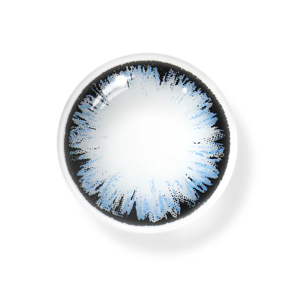 Cosplay Big Eye Girl Blue Prescription Colored Contact Lenses - Roseibase
