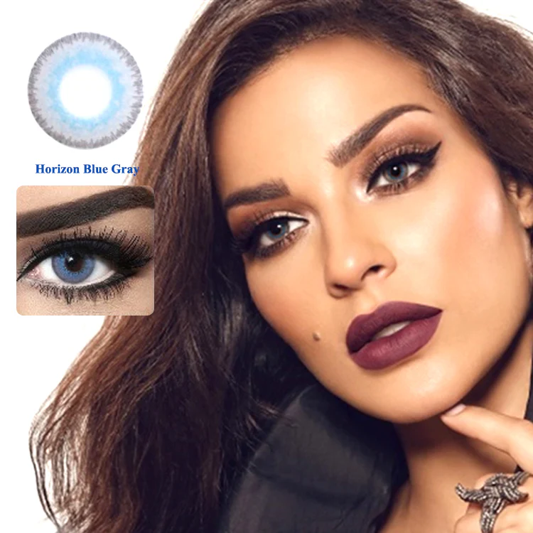 Elite Horizon Blue Gray Colored Contact Lenses - Roseibase
