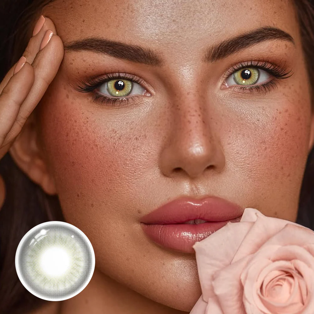 Himalaya Light Green Prescription Colored Contact Lenses - Roseibase