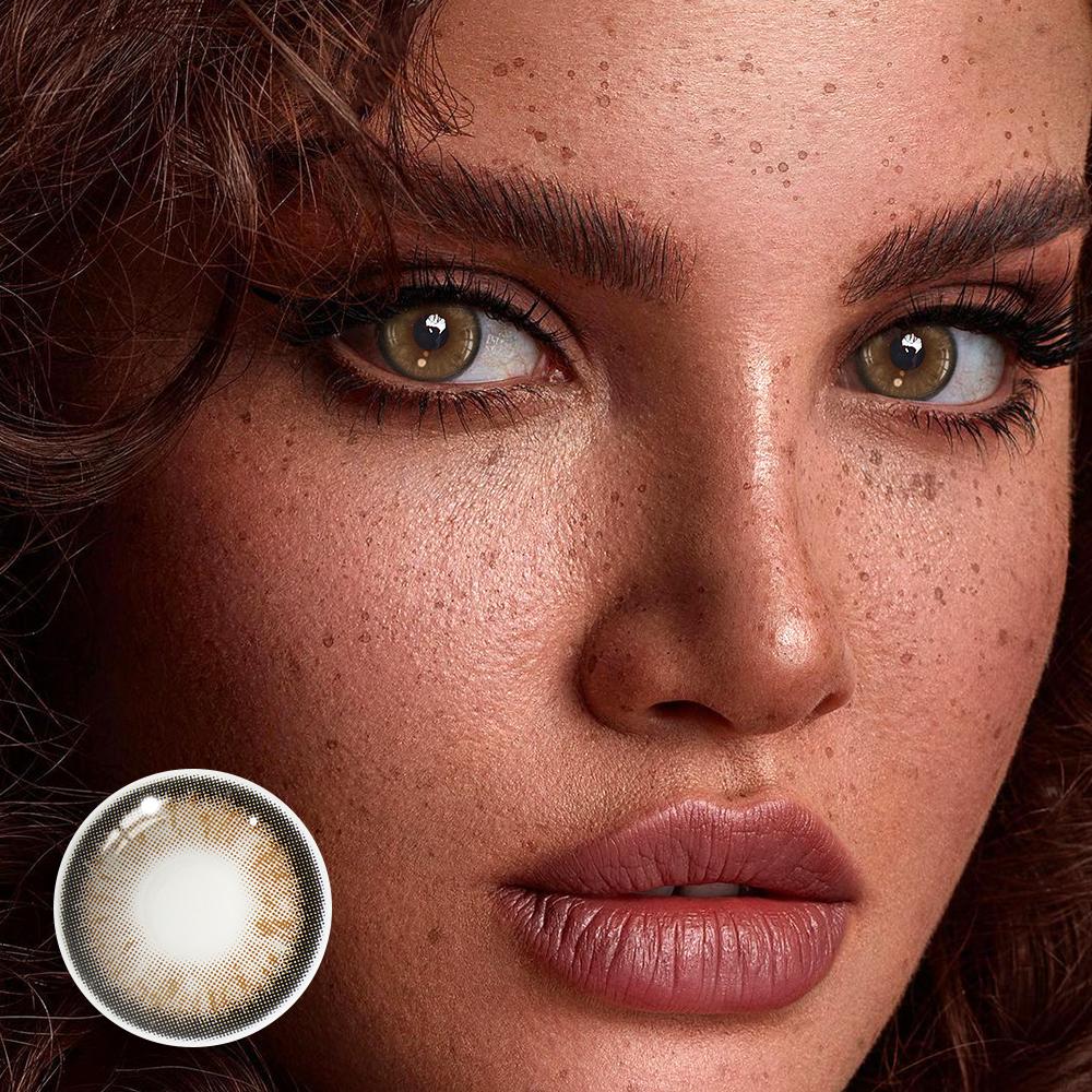 Kohaku Brown Prescription Colored Contact Lenses - Roseibase