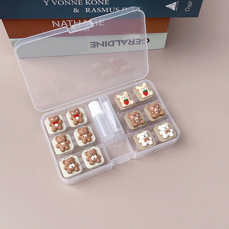 Lovely Colored Contact Lens Case - Roseibase