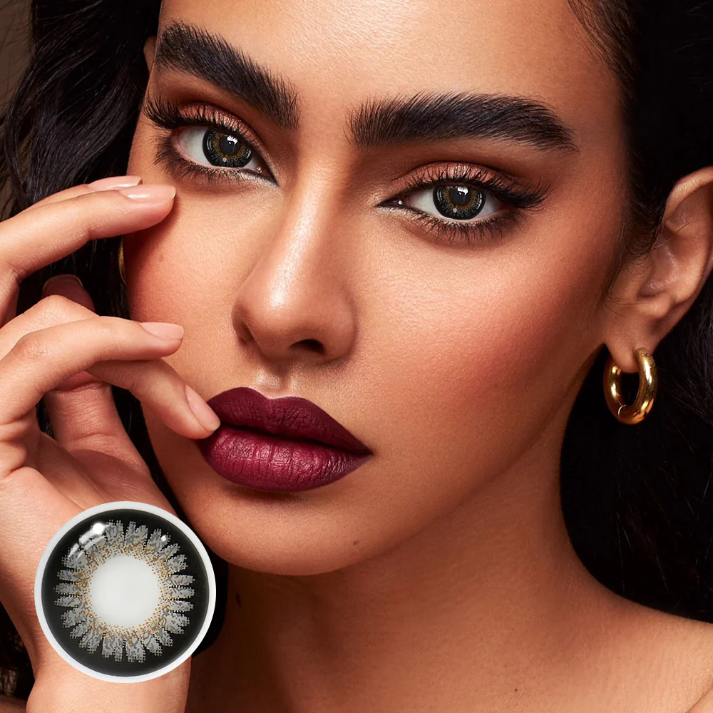 BAMBI Gray Prescription Colored Contact Lenses - Roseibase