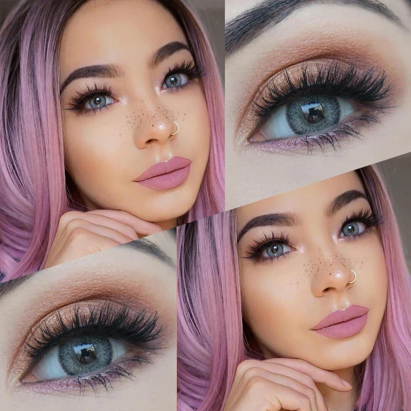 Euramerican sky gray Prescription Colored Contact Lenses - Roseibase