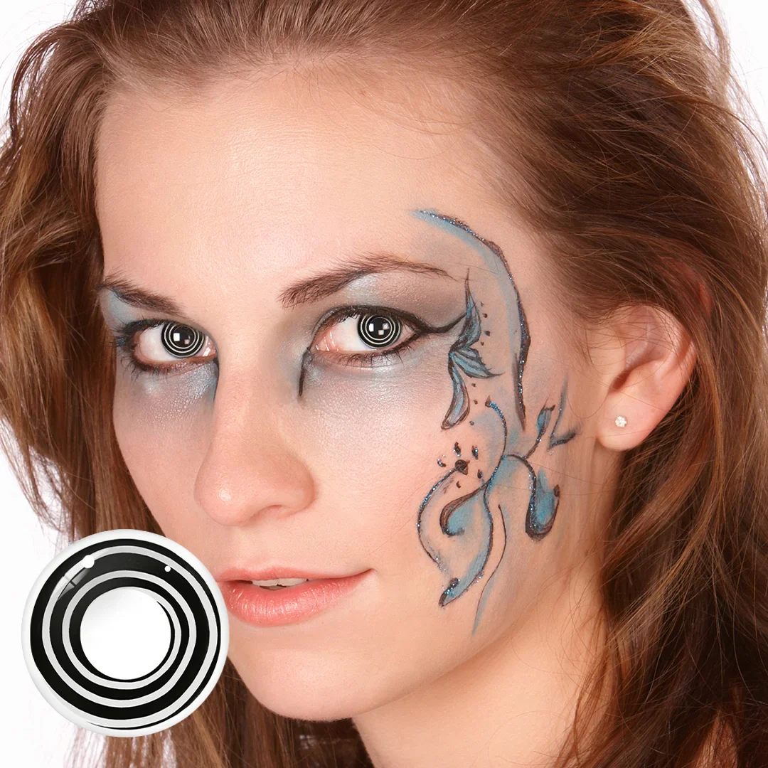 Cosplay Circle Black Contact Lenses - Roseibase