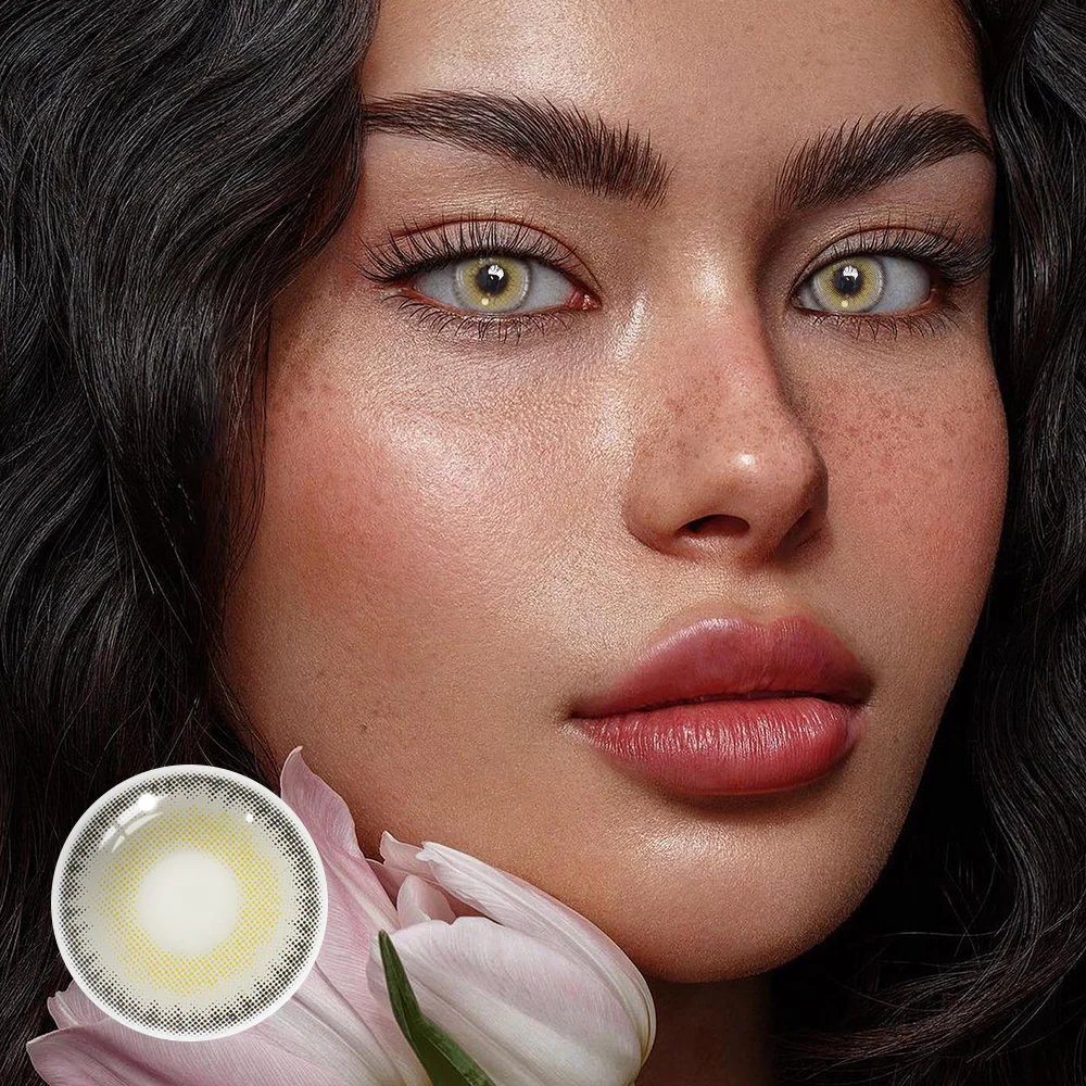 LA GIRL Grey Prescription Colored Contact Lenses - Roseibase