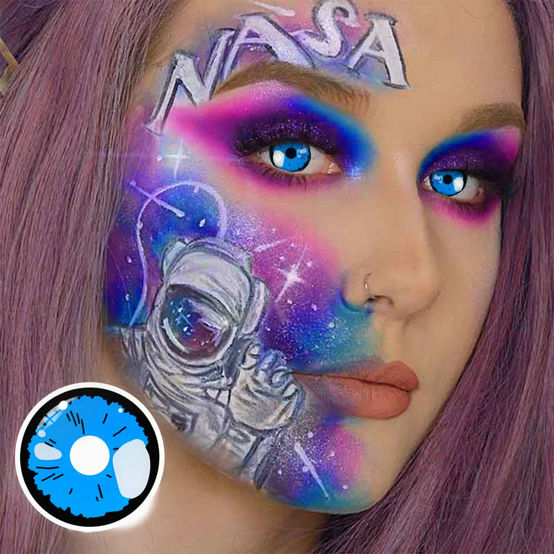 Cosplay Black Lobelia-Blue Colored Contact Lenses - Roseibase