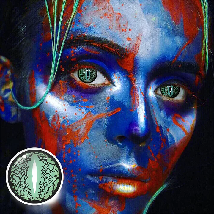 Halloween LizardEye Green Colored Contact Lenses - Roseibase