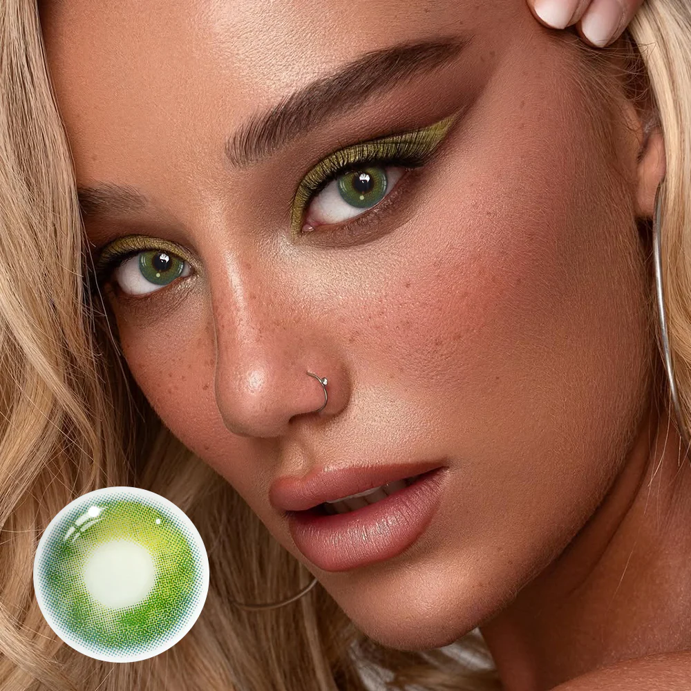 lracema Green Prescription Colored Contact Lenses - Roseibase
