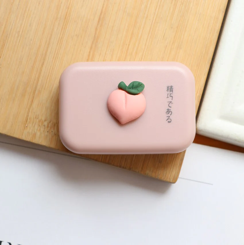 INS Fish-like Simple Colored Contact Lens Case - Roseibase