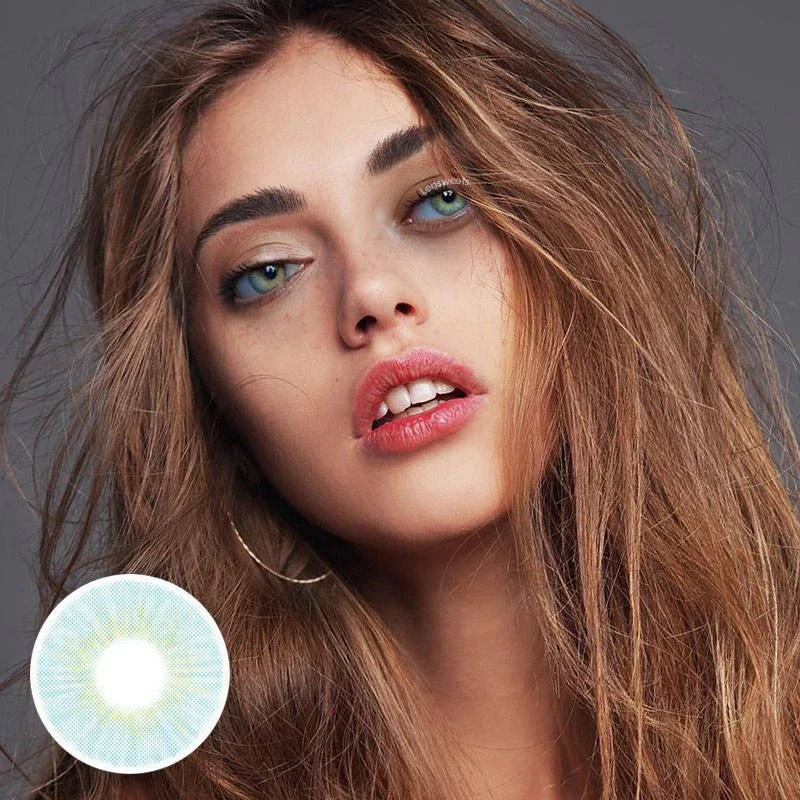 Cherry Sky Blue Colored Contact Lenses - Roseibase