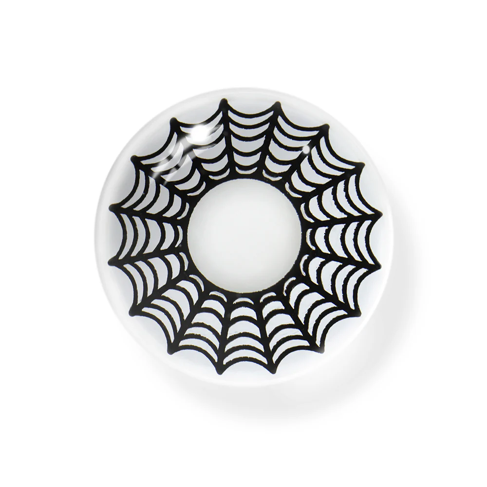 Cosplay SpiderWeb Black Colored Contact Lenses - Roseibase