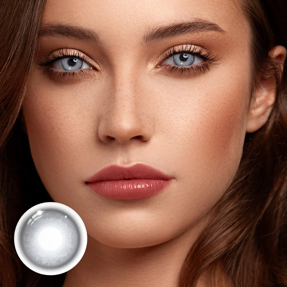 Geranium Blue Colored Contact Lenses - Roseibase